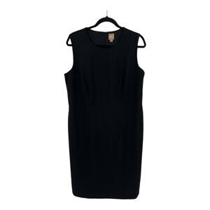 Hugo Boss dress Dirusa Tropical stretch wool sheath black size 12